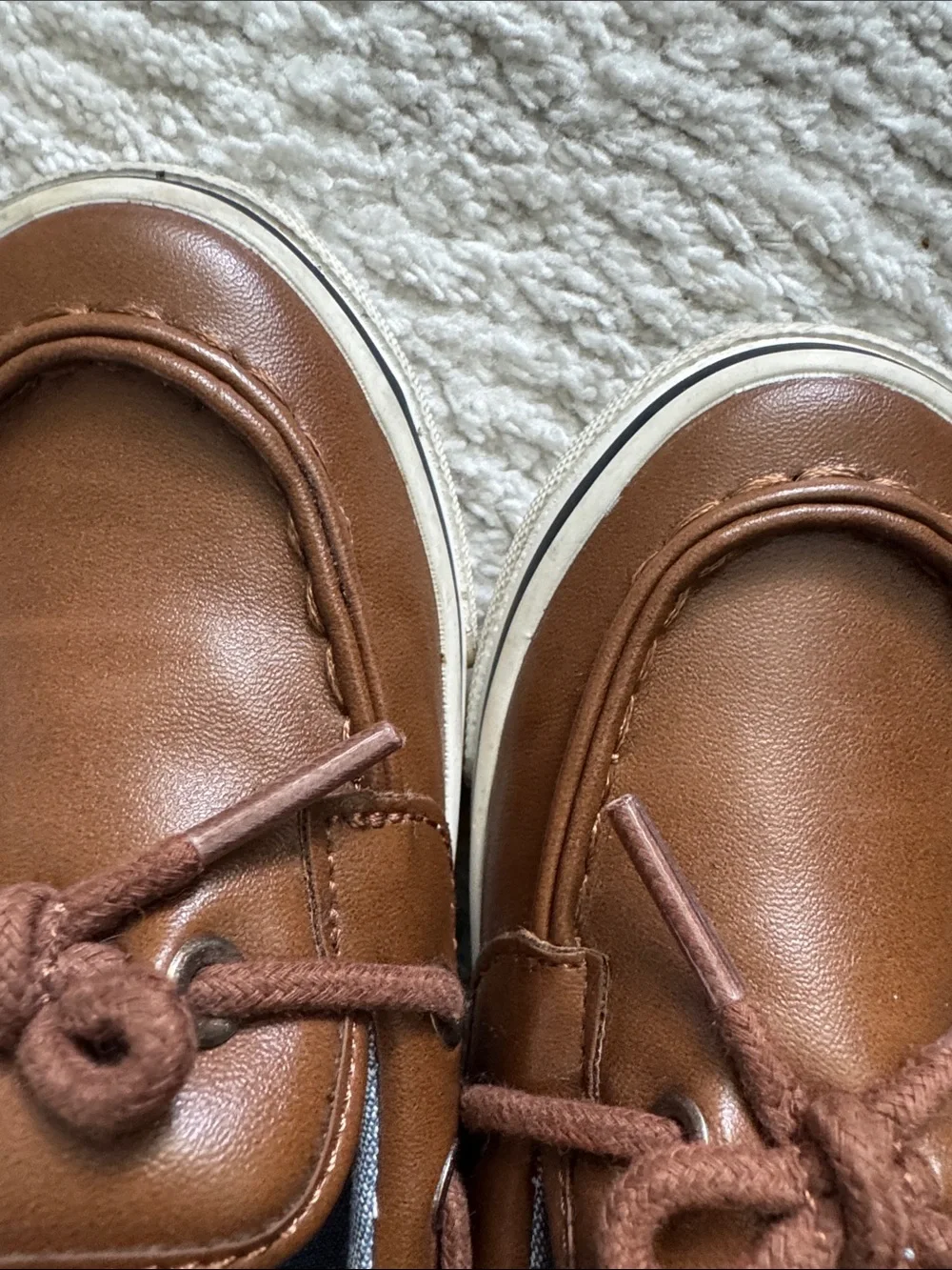 Old Navy Kids Brown Faux-Leather Moccasin Slip-Ons